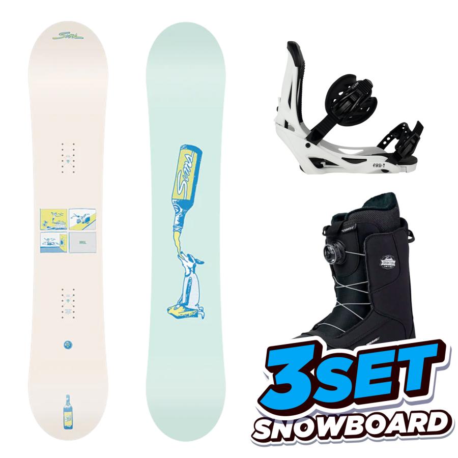 25-26 SIMS SUPER DRINK スノーボード 3点セット LINK GRD-2 OPERATION