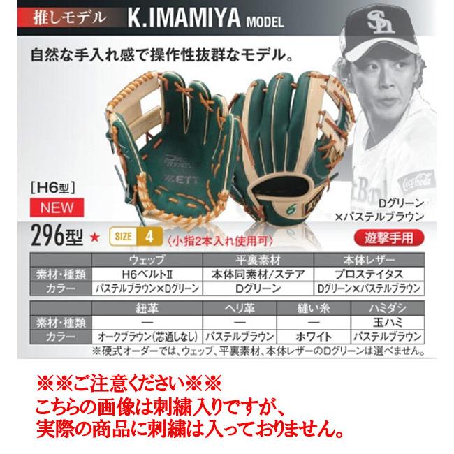 ゼット（ZETT） 軟式グローブ / プロステイタス 今宮モデル 296型 内