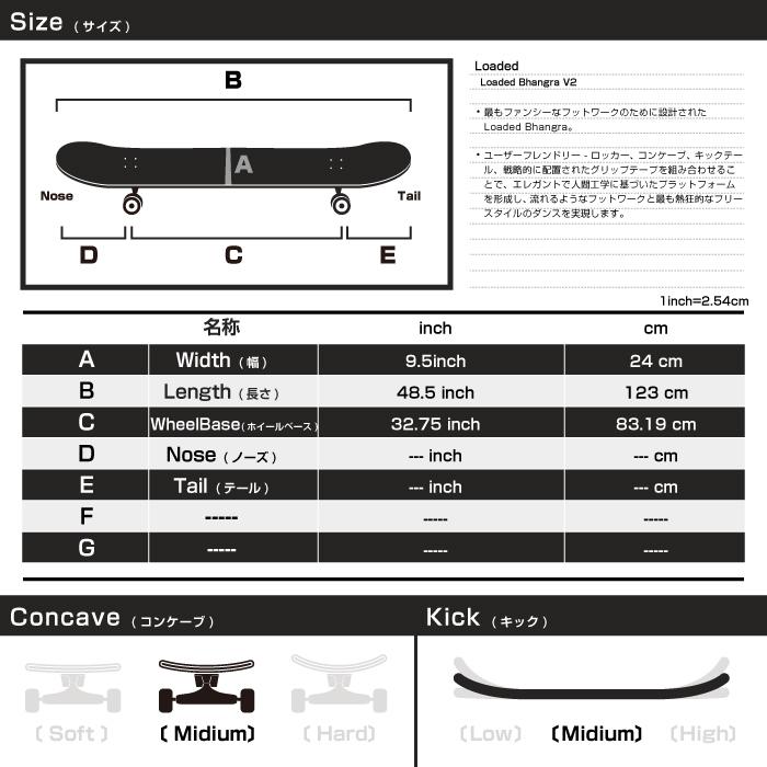 ローデッド スケートボード LOADED BHANGRA V2 FLEX1 COMPLETE 48.5