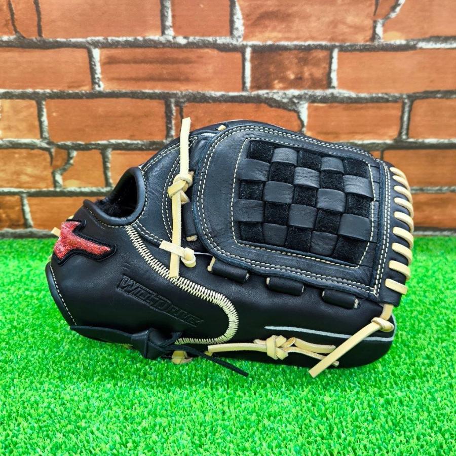 H selection ミズノ 少年軟式用グローブ ジュニア サイズM ブラック