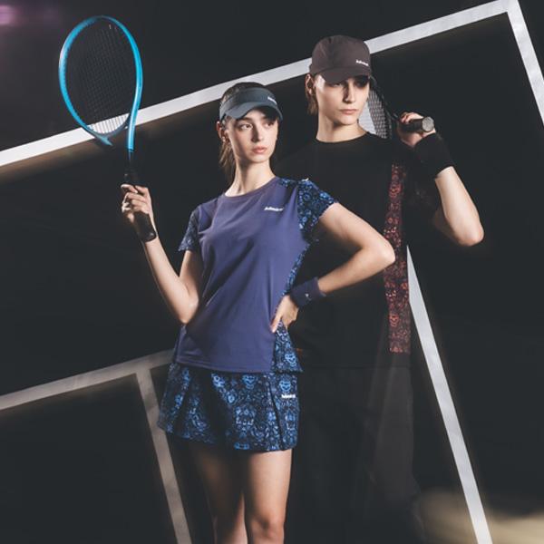 Admiral テニスウェア フリル袖 ブラック/チェック Admiral テニス