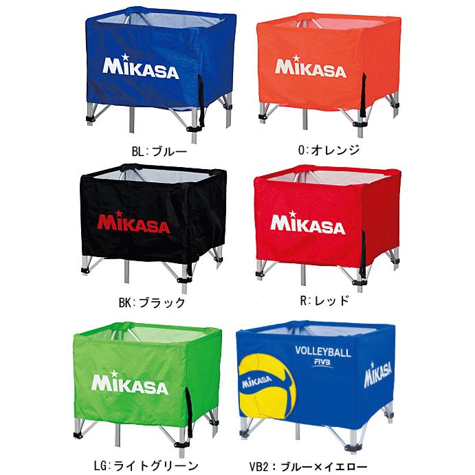 ミカサ 折り畳み式ボールカゴ 箱型 ボールカゴ [ネット+支柱+キャリー