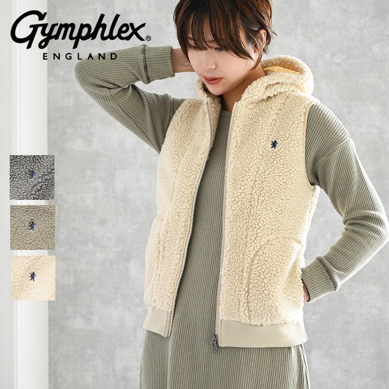 GYMPHLEX（ジムフレックス） セール フードつきボアフリースベスト #J