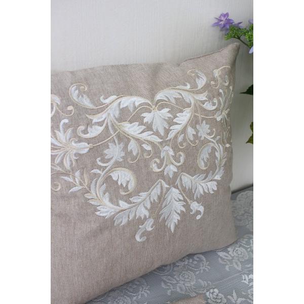 SALE30%OFF) クッションカバー コットン 40cm グレー ベージュ