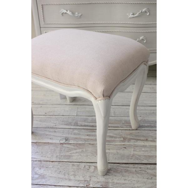 スツール 猫脚 アンティーク調 可愛い 洋風 ヨーロピアン 白家具