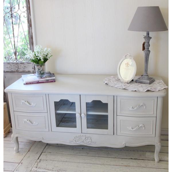 テレビボード テレビ台 120cm 猫脚 洋風 ヨーロピアン 白家具