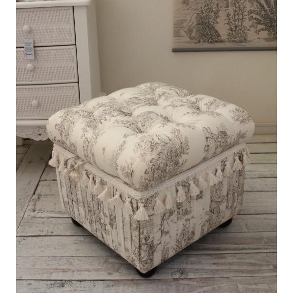 スツール 収納付き トワルドジュイ ホワイト 収納スツール