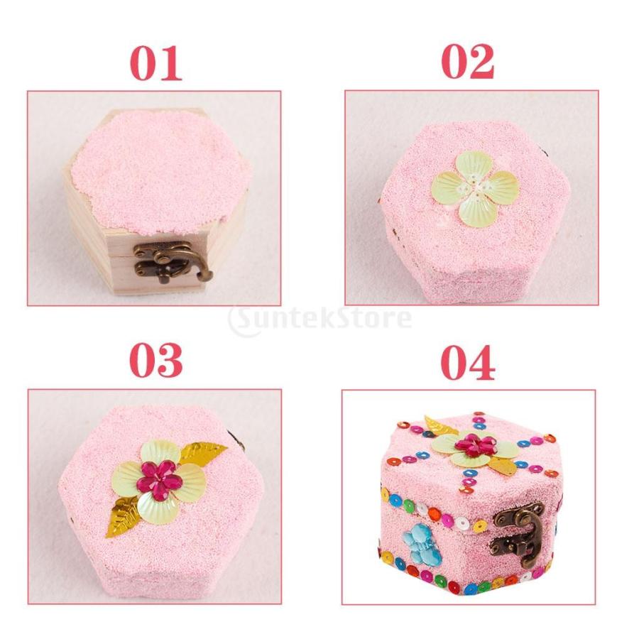 ジュエリーボックス DIY 手作り 天然木 ケース ホルダー 工芸品