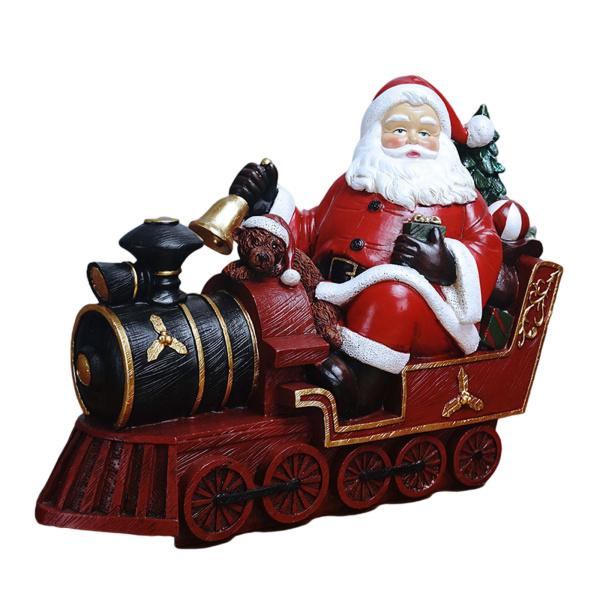 1PCサンタクロース置物レ新年クリスマス工芸品かわいいギフトミニ