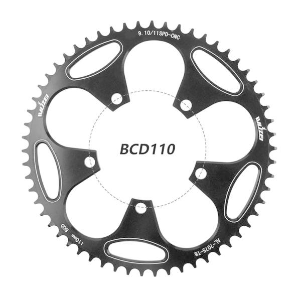 ラウンドバイクナローワイドチェーンリング110BCD50-60Tダイレクト