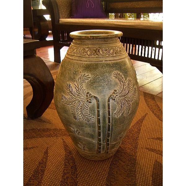 アジアン雑貨 アジアンインテリア 【タイ ・ ジャー(壺)ツボ H44