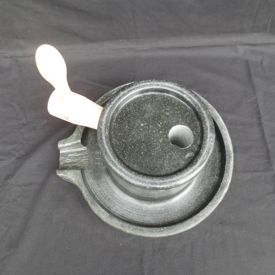 石臼 16型（いしうす） ひき臼 （ひきうす） 青御影石612 上臼径16.5cm