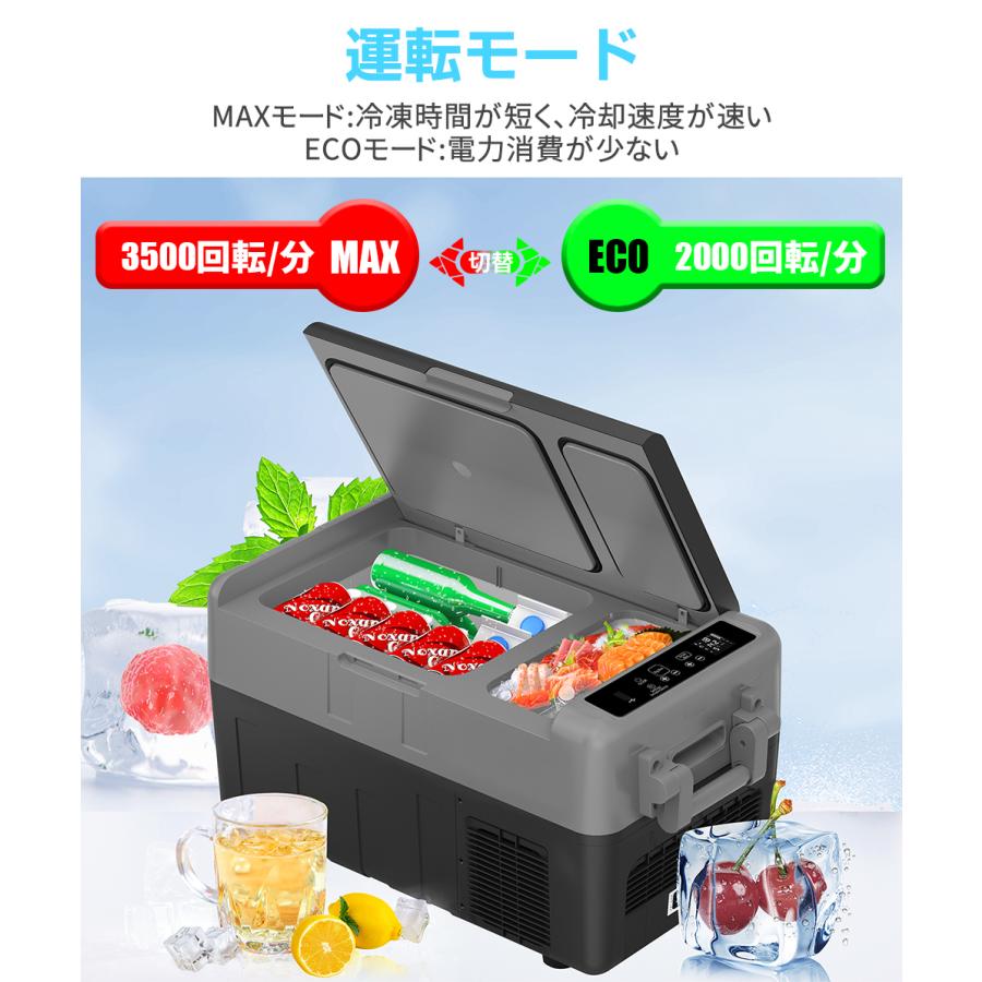 SUNPIE ポータブル 冷蔵庫 車載 30L 2室 1年保証 -20℃〜10℃ ミニ冷蔵庫