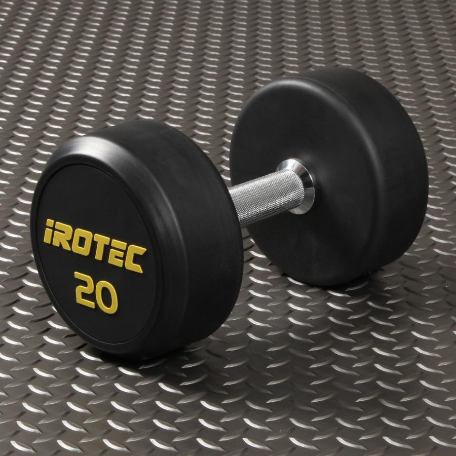 IROTEC（アイロテック） ジムダンベル 20KG / ダンベル ラバーダンベル