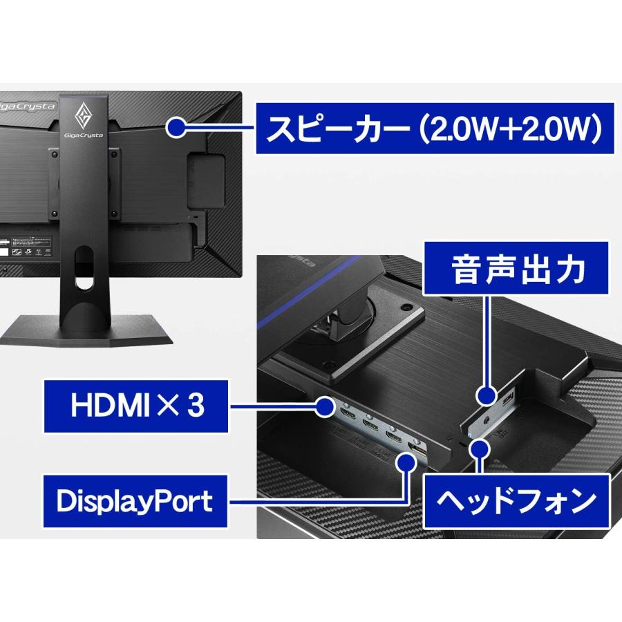 GigaCrysta 2019年モデルIODATA ゲーミングモニター 23.6インチ FHD