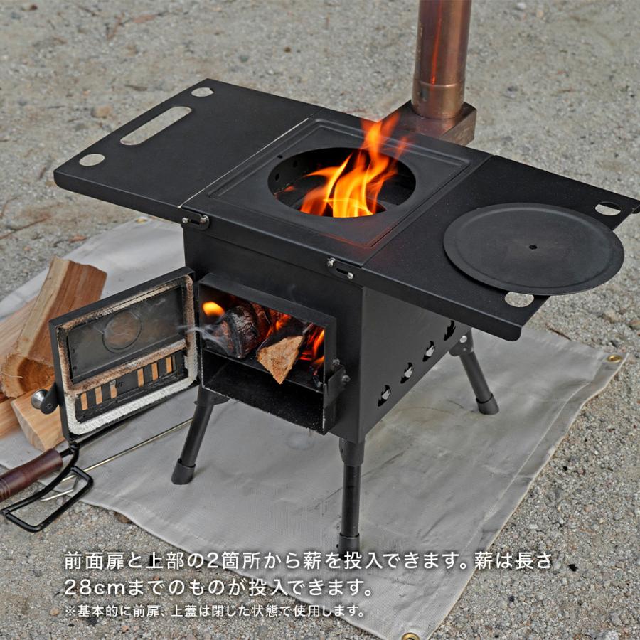 シェアスタイル 折り畳み式 ポータブル 薪ストーブ キャットフェイス