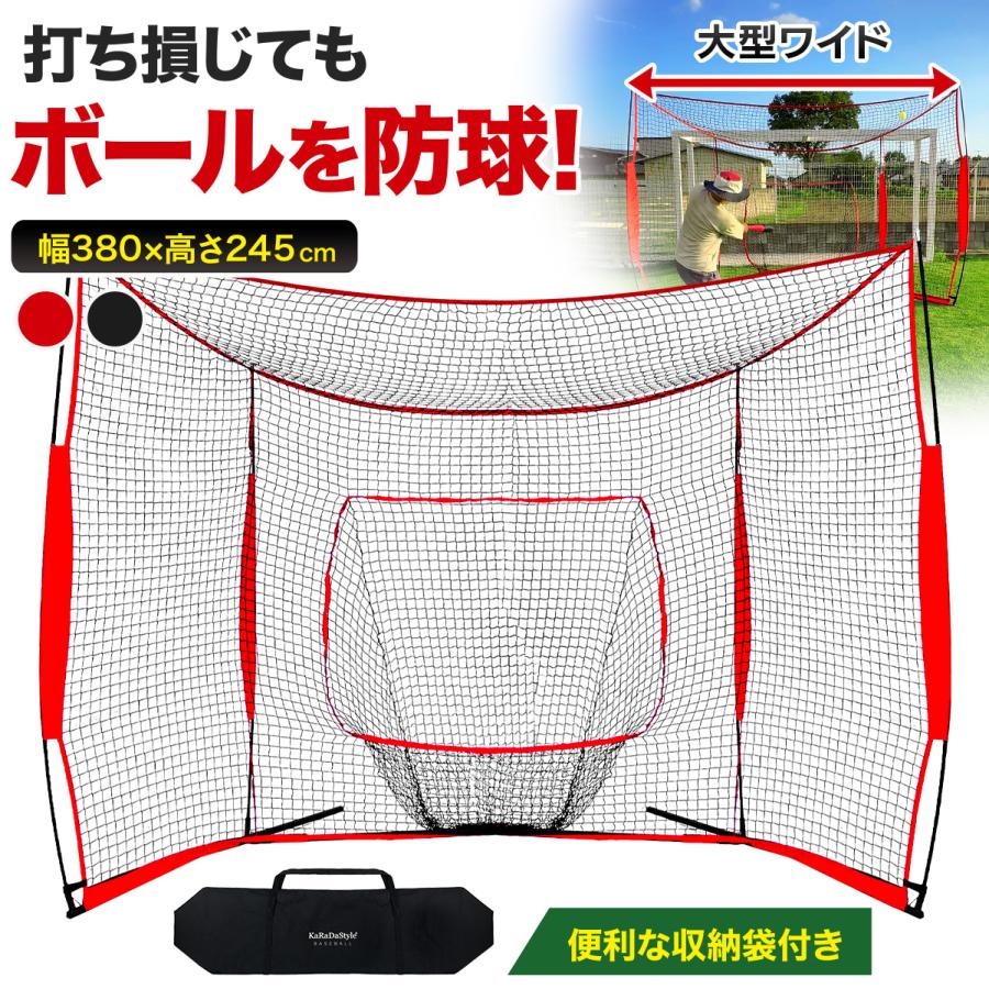 KaRaDa Style 野球ネット 大型ワイド 3.8×2.4M バッティング 練習