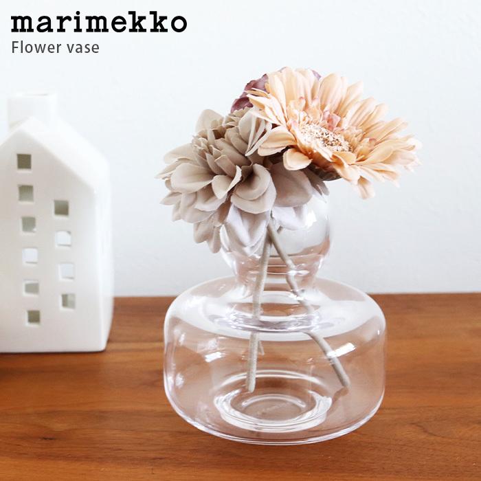 marimekko（マリメッコ） 花瓶 一輪挿し フラワーベース クリア : 北欧