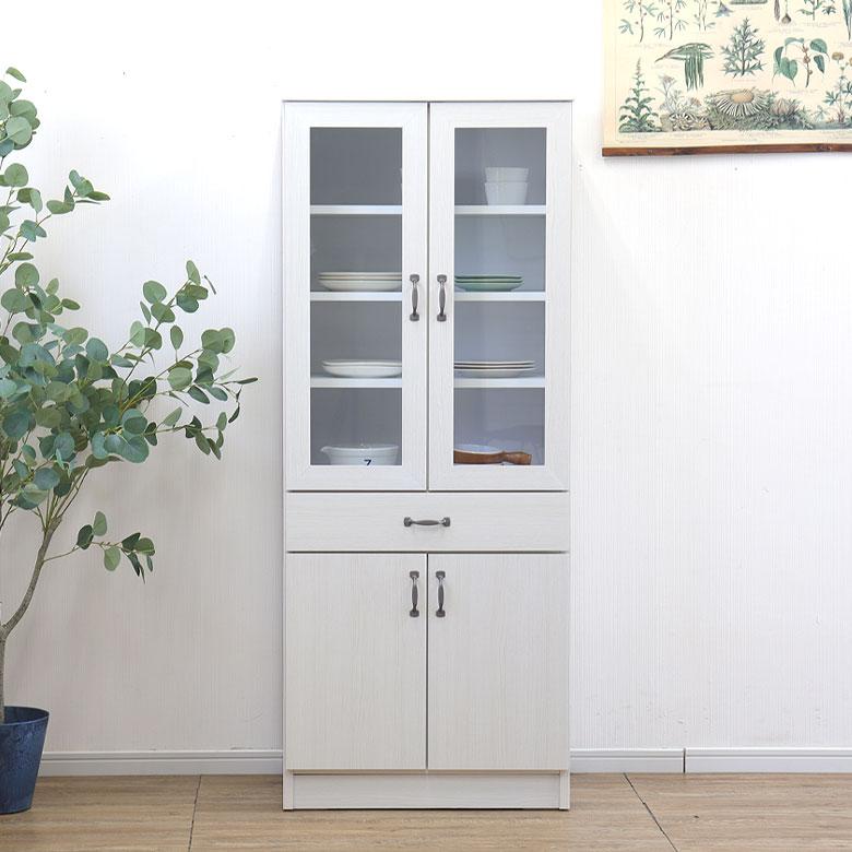 食器棚 低め キッチンボード 収納 ロータイプ 小さい 完成品 60幅 木製