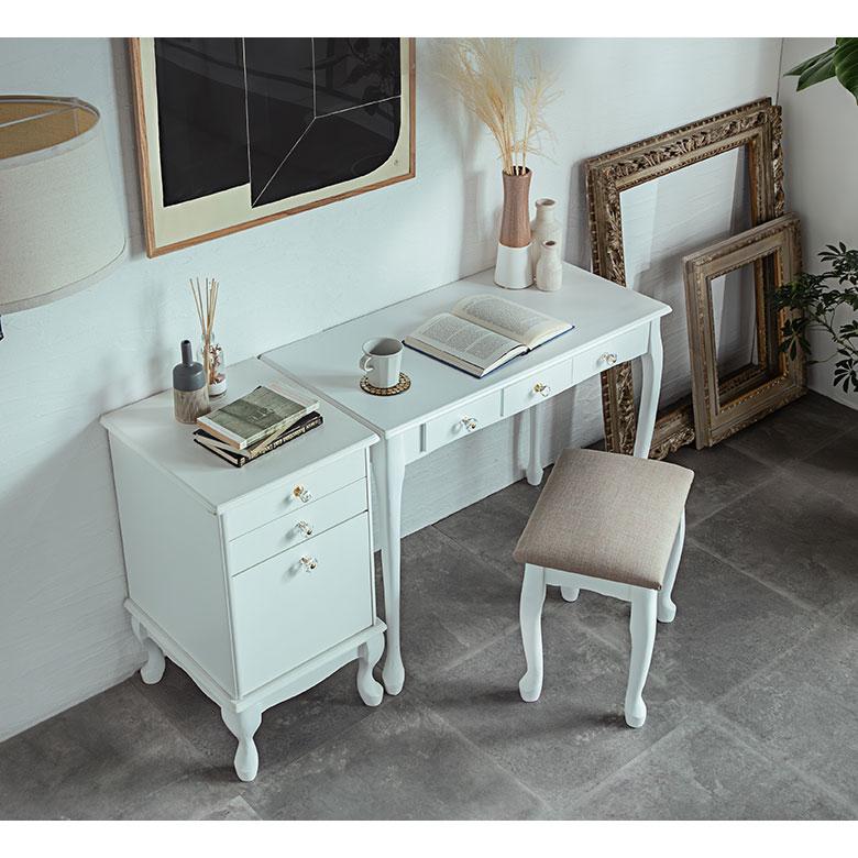 デスク ドレッサー テーブル 猫脚 化粧台 90cm幅 おしゃれ 可愛い 北欧