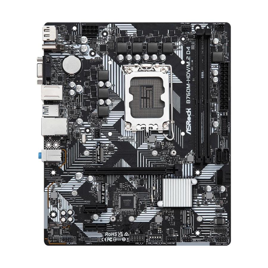 ASRock B760M-HDV/M.2 D4 LGA 1700 DDR4 Micro ATX Motherboard