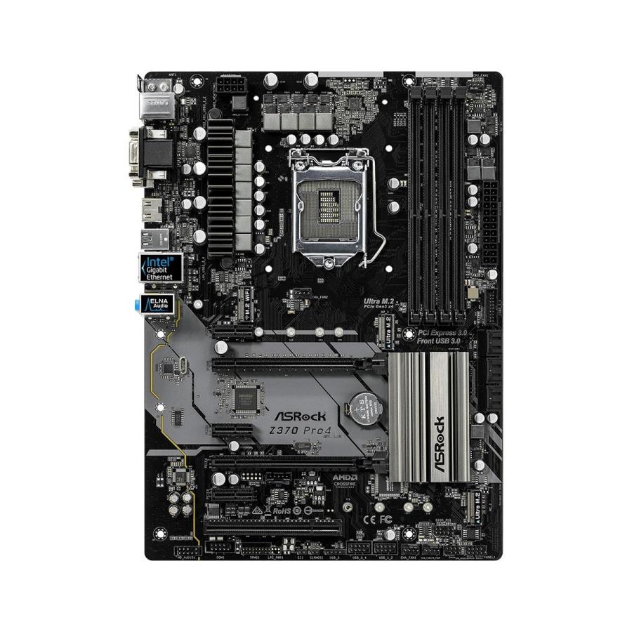 ASRock Z370 Pro4 LGA 1151 300 Series Intel HDMI SATA 6Gb/s USB 3.1