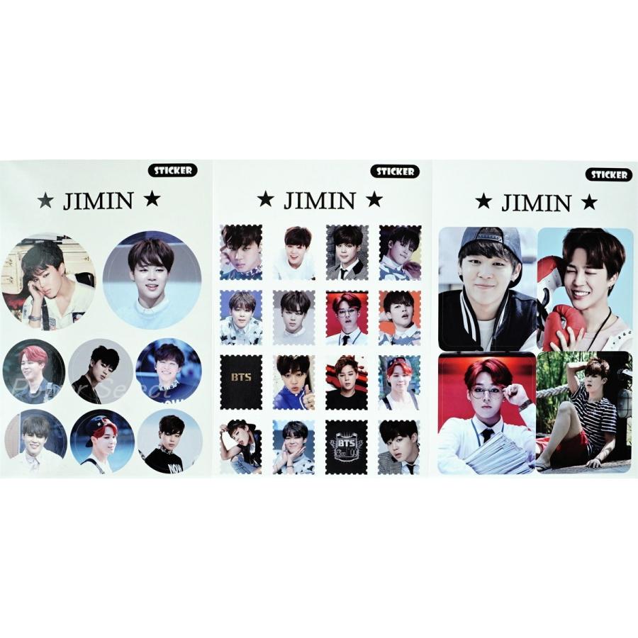 BTS ジミン グッズ ポストカード セット ( 12枚 + ステッカー 3枚 ) 15