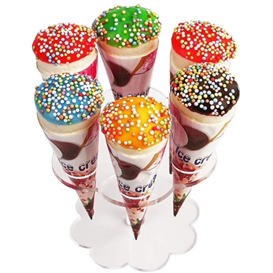 2個セット アイスクリームスタンド コーン スタンド ホルダー アイス