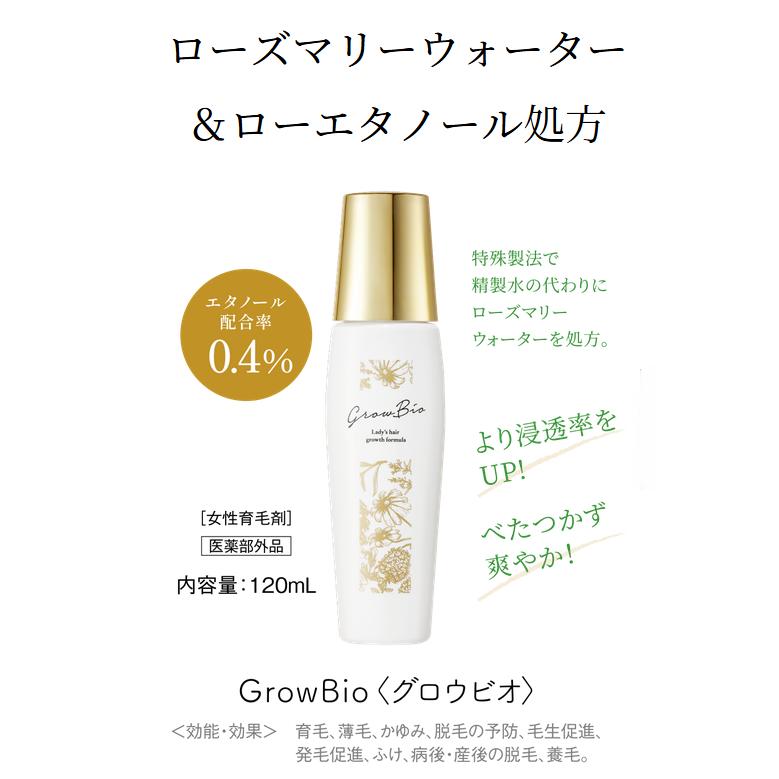 GrowBio グロウビオ 女性用育毛剤 120ml（約30日分） : PositivoRegalo