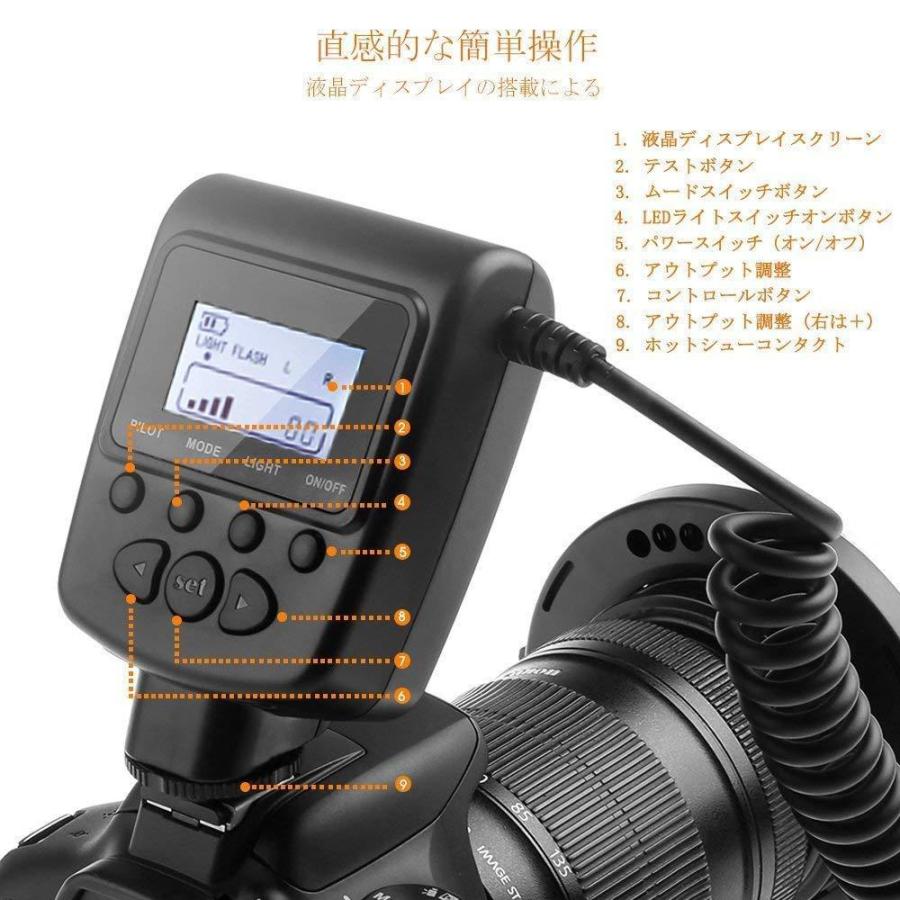 カメラ/一眼レンズカメラ用 接写専用ストロボ LED 48球 マクロ