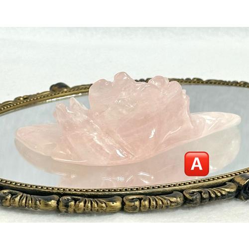 ローズクォーツ 薔薇 彫刻 置物 バラ ばら ローズ 天然石