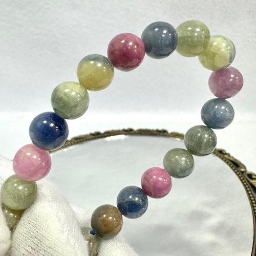 コランダム ブレスレット ミックスカラー 天然石 パワーストーン