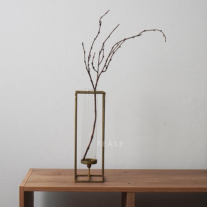 フラワーベース 花瓶 アイアン ガラス アンティーク調 : Pease - 通販