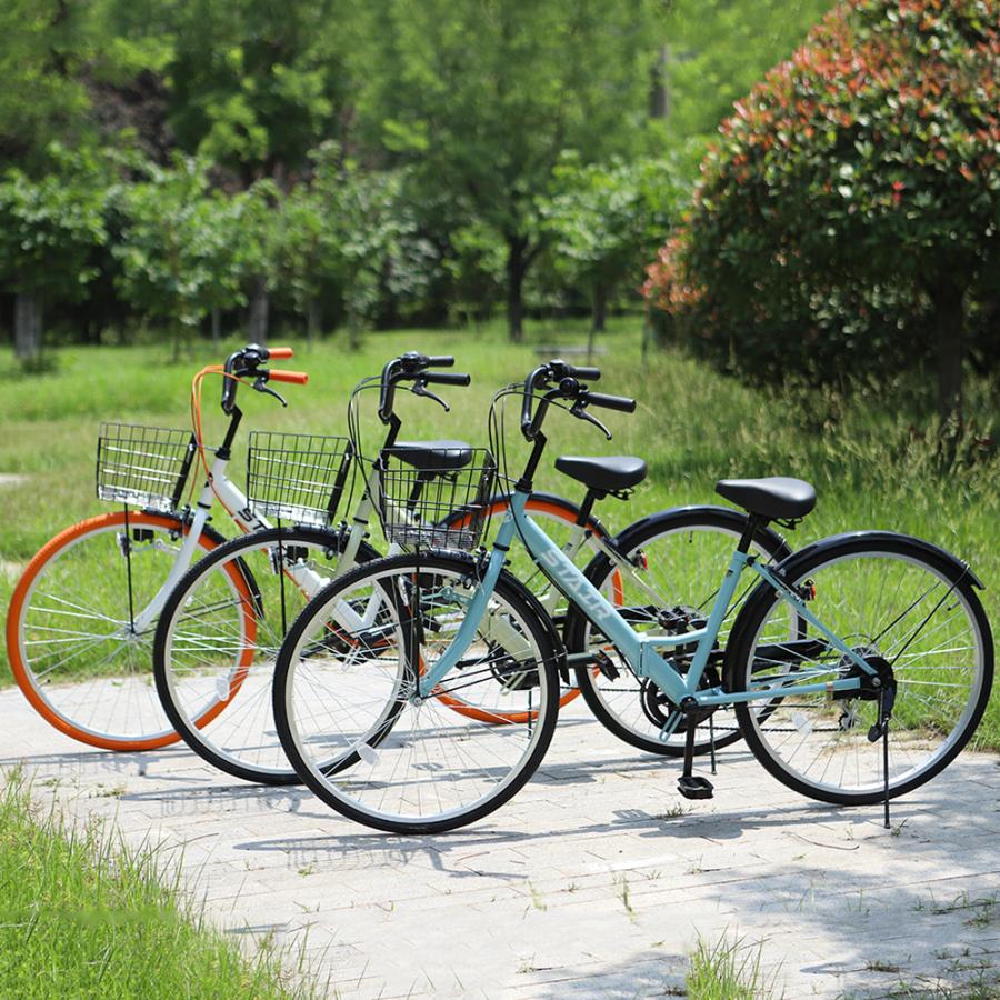 折りたたみシティサイクル 折りたたみ自転車 シマノ製6段変速 26インチ