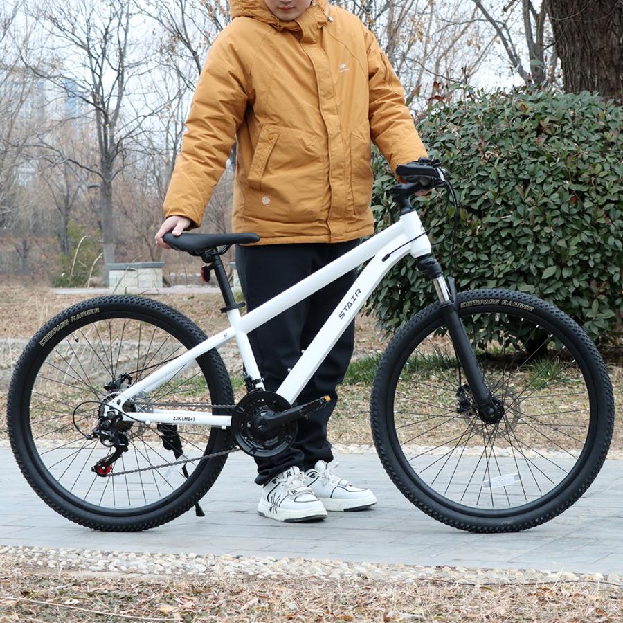 マウンマウンテンバイク クロスバイク アルミ シマノ21段変速 自転車