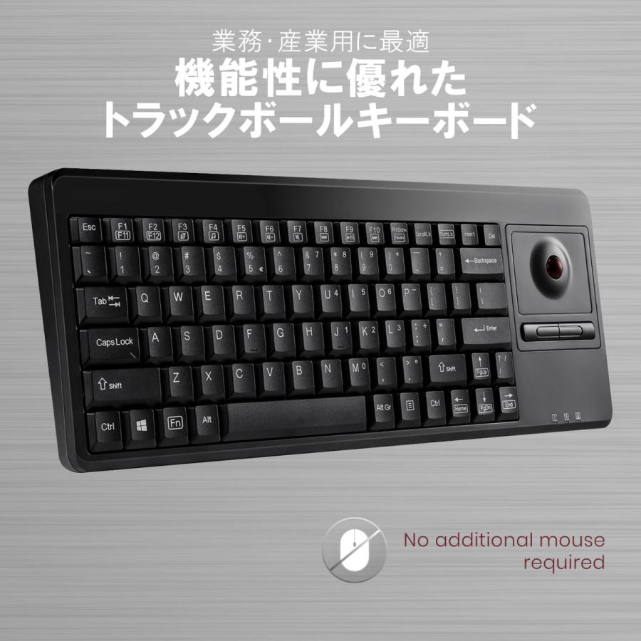 ペリックス（Perixx） キーボード トラックボール 搭載 有線