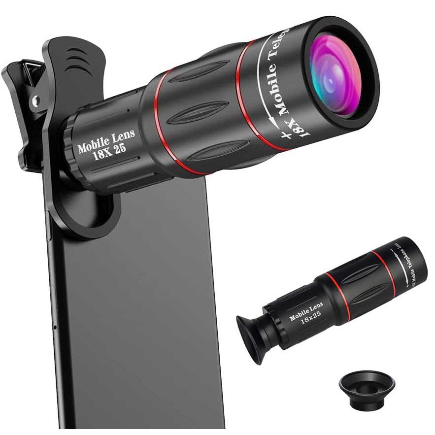 HD18X スマホ望遠レンズ スマホレンズ カメラクリップ式 自撮りレンズ