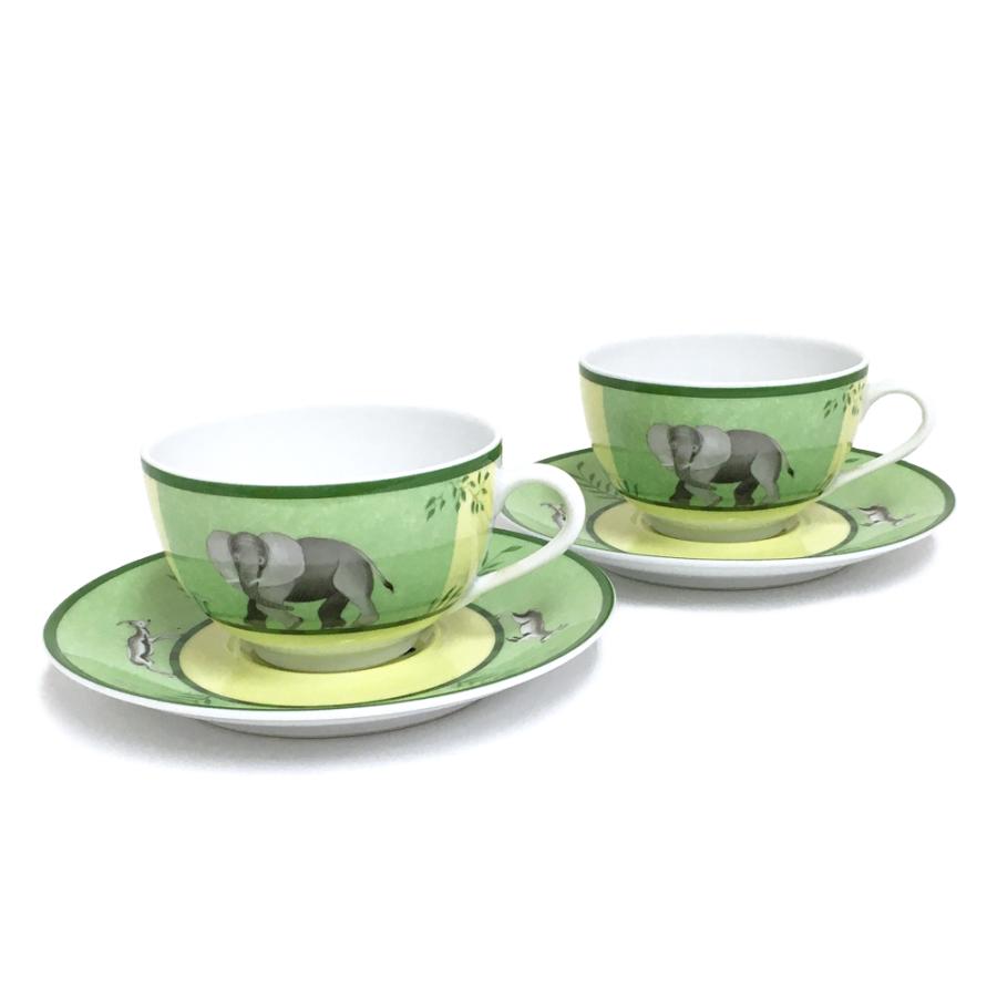 HERMES（エルメス） [中古] アフリカ カップ&ソーサー 2客セット