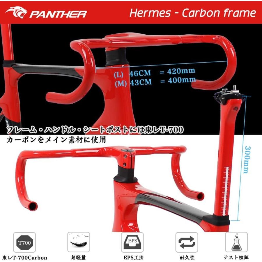PANTHER (パンサー) ロードバイク フルカーボン フレームセット 3色/2