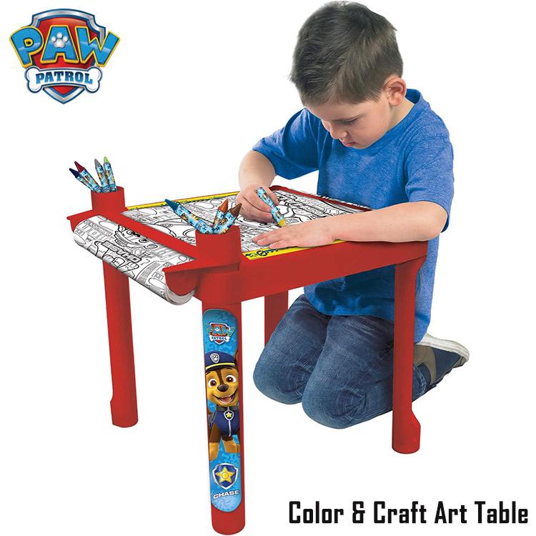 お絵描き テーブルセット パウパトロール ぬりえ付き キッズデスク 座