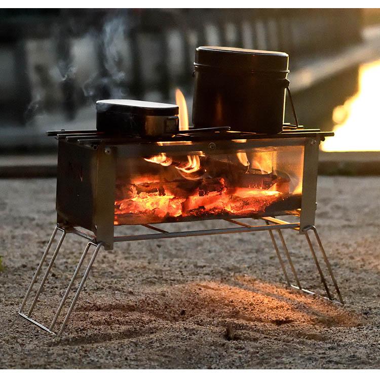 ノリノリライフ ヨコナガ メッシュ タキビダイ 焚火台 焚き火 焚火