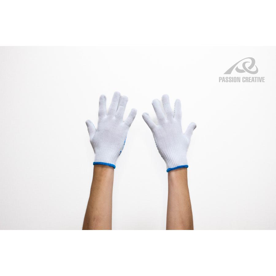 ゴムライナー 軍手 滑り止め付き #003｜1双組 天然ゴム グリップ 作業