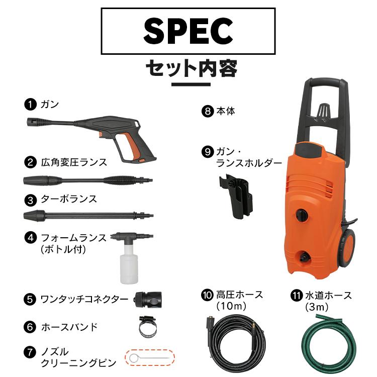 IRIS OHYAMA（アイリスオーヤマ） 高圧洗浄機 家庭用 高水圧 洗剤 強力