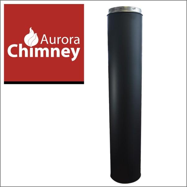 薪ストーブ用 断熱二重煙突 煙突直筒1000 内径φ150 外径φ200（オーロラ