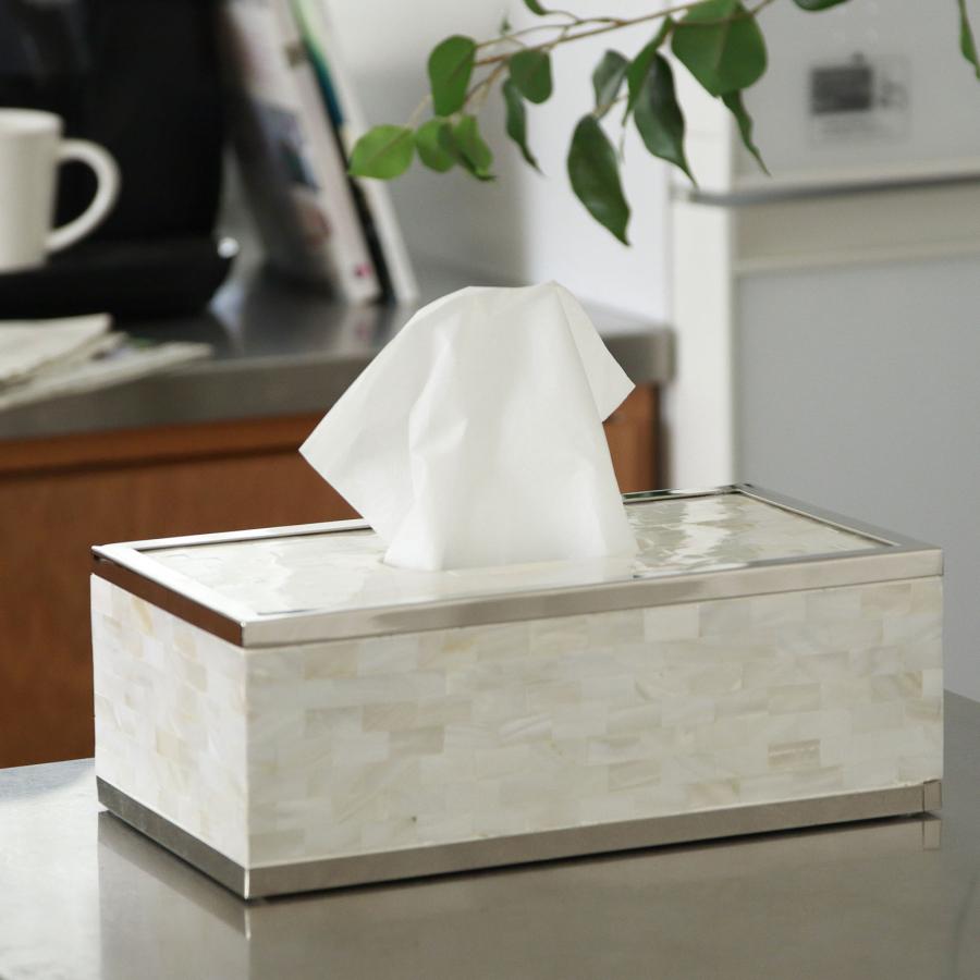 ティッシュケース シェル 貝がら ティッシュボックス おしゃれ 高級