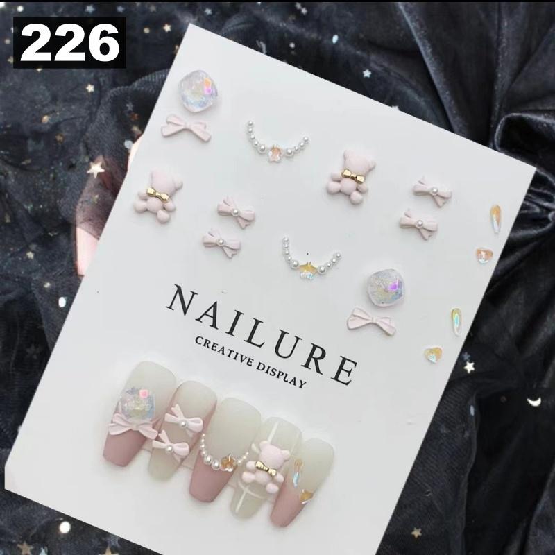 ネイルパーツ セット ラインストーン リボン 蝶 キラキラ ネイルアート