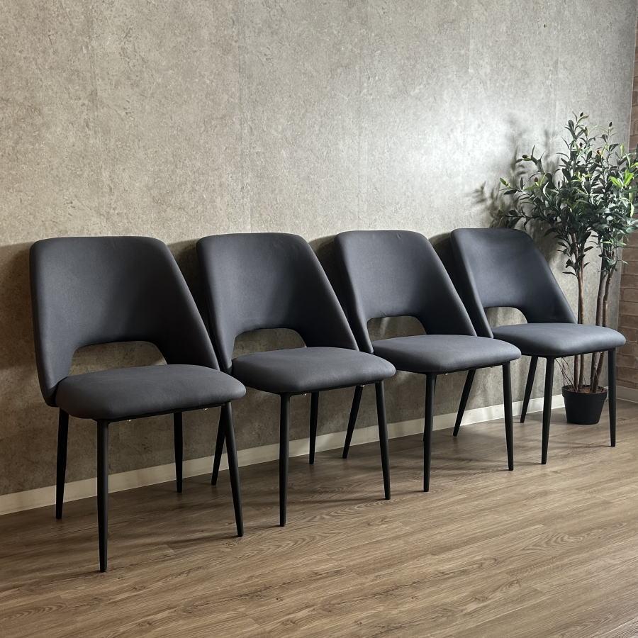 チェア ダイニングチェア 4脚 セット 椅子 レザーファブリック イス