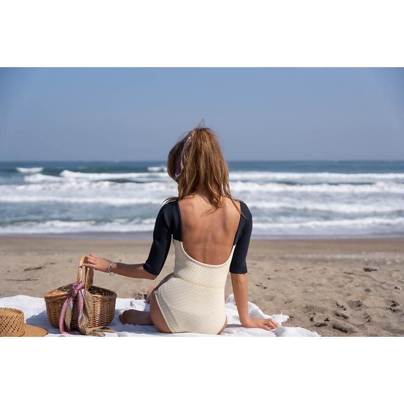 SEA×MEウェットスーツ 日本製 レディース 5分丈 ロンスプ ウエット