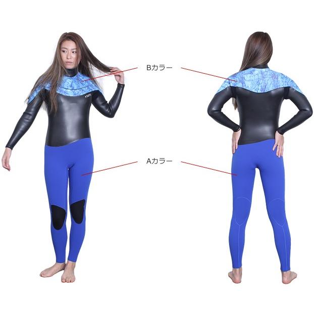 レディースウェットスーツ セミドライ 5mm3mm フルオーダー サーフィン