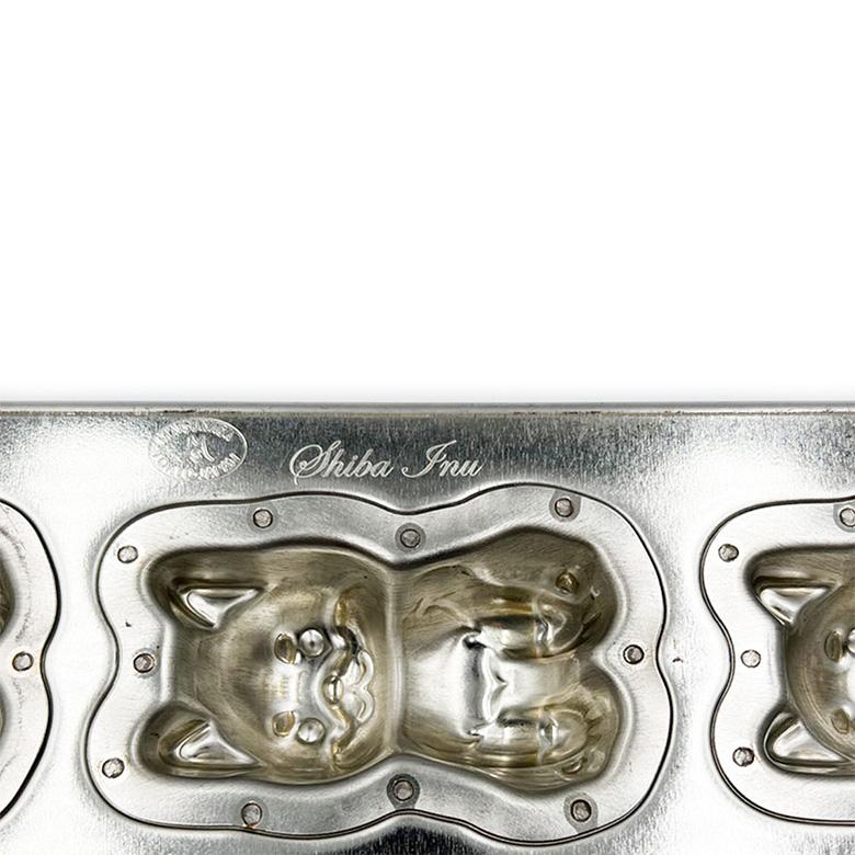 バレンタイン 松永製作所 シルバー柴犬のわん吉天板12P Lサイズ 柴犬